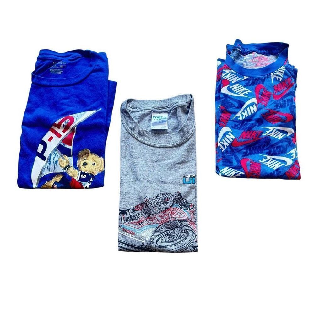 Polo Ralph Lauren Cotton Play Soft Boys Kids Short Sleeves Bundle SZ M #2491